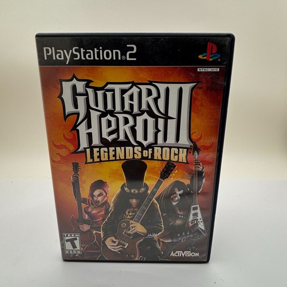 Guitar Hero III 3: Legends Of Rock PS2 (Sony PlayStation 2, 2007) Complete